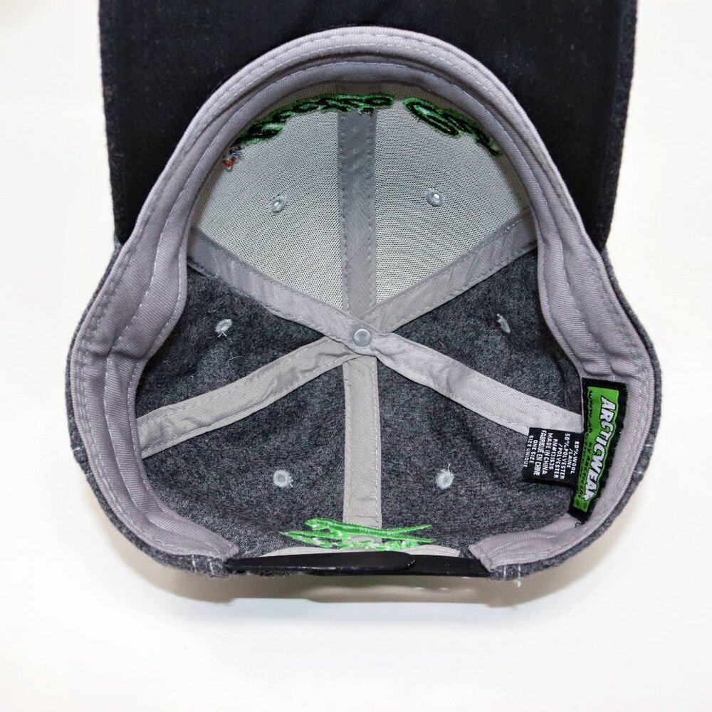 Arctic Cat Wool Hat Men's Baseball Cap Gray & Green - Picture 9 of 10